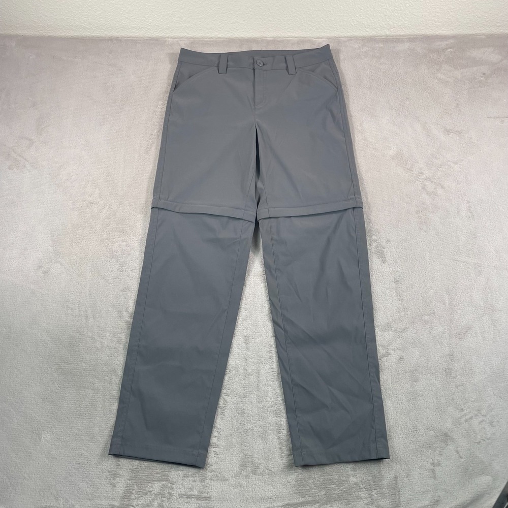 Eddie Bauer Convertible Pants Women 8 Grey Performance Straight‎ Hiking GorpCore